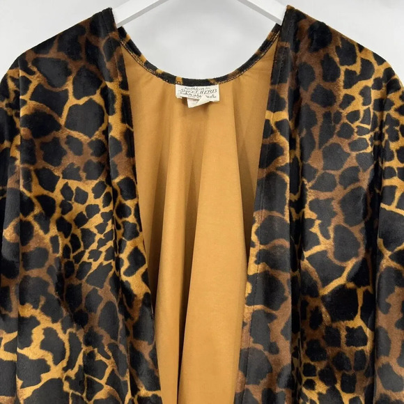 Kathleen Vintage 1980's Velour Poncho Cape Giraffe Mob Wife Fur Coat One Size - Picture 2 of 9